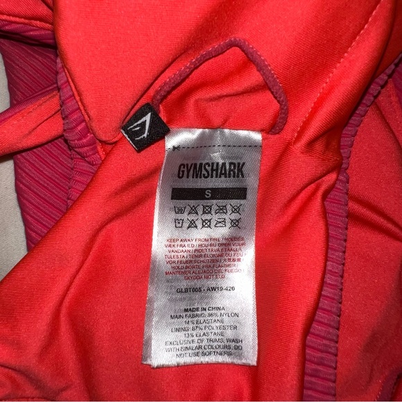 Gymshark Pink/Red Swim Top - Picture 3 of 3